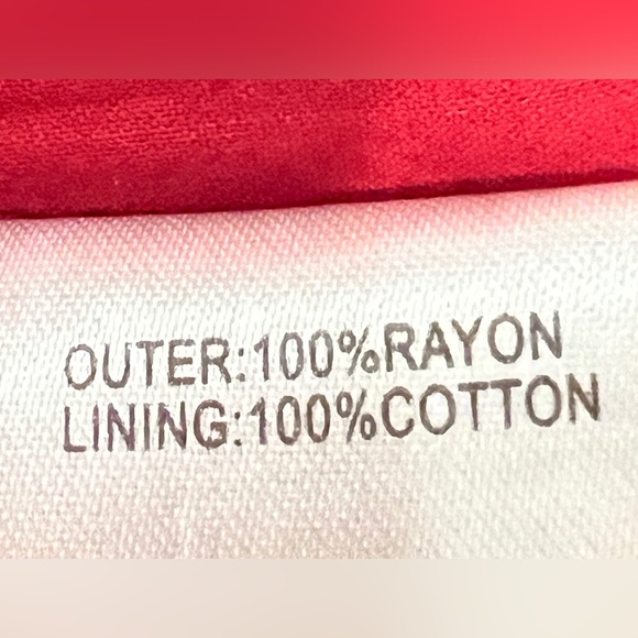 Sabo Luxe size Small Red V neck dress with ruffled sleeves and skirt hem - Picture 7 of 9